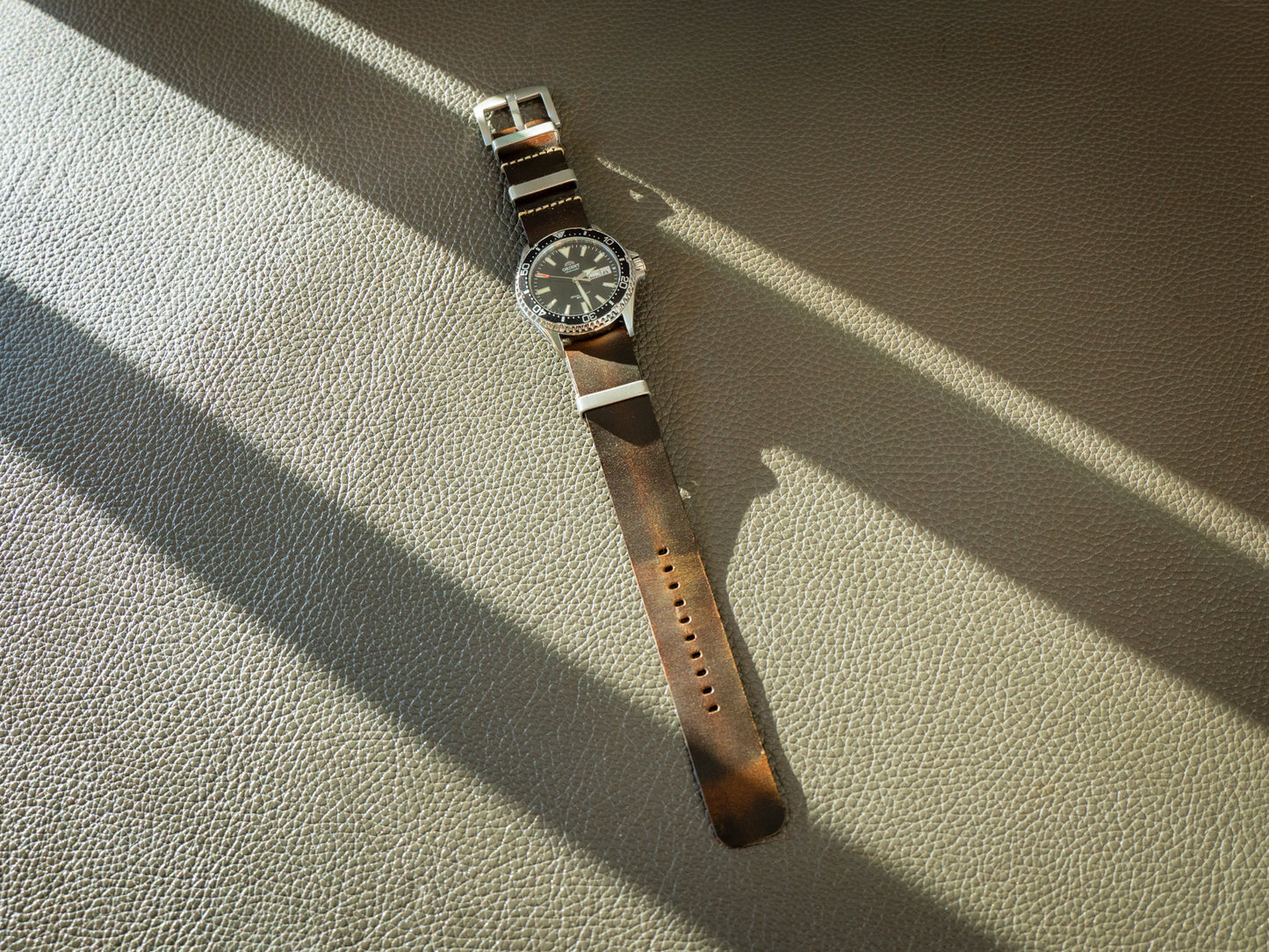 Leather Watch Band 1 piece - Brown