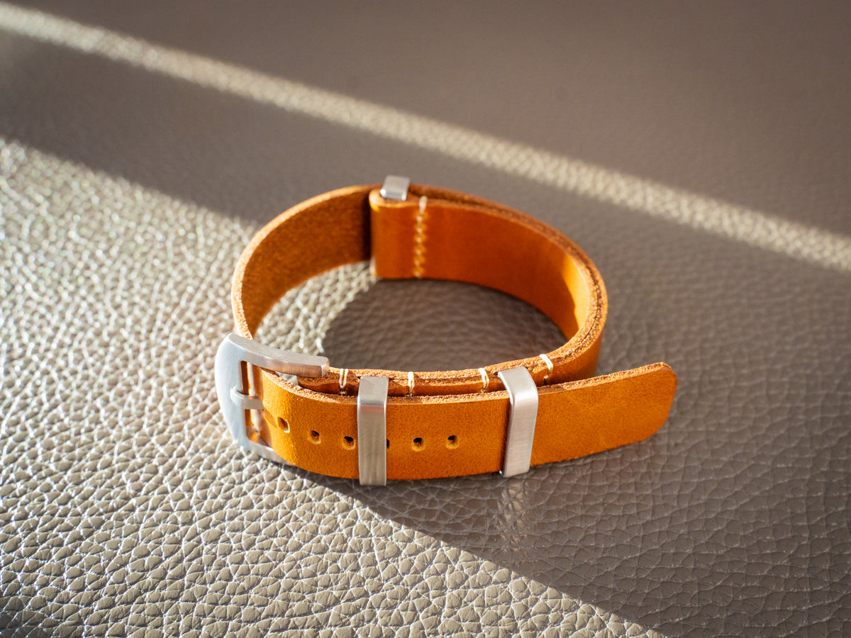 Leather Watch Band 1 piece - Natural