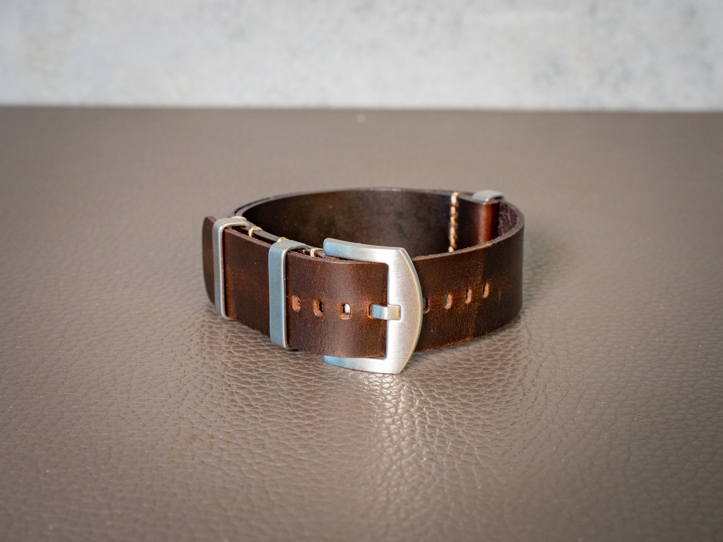 Leather Watch Band 1 piece - Brown