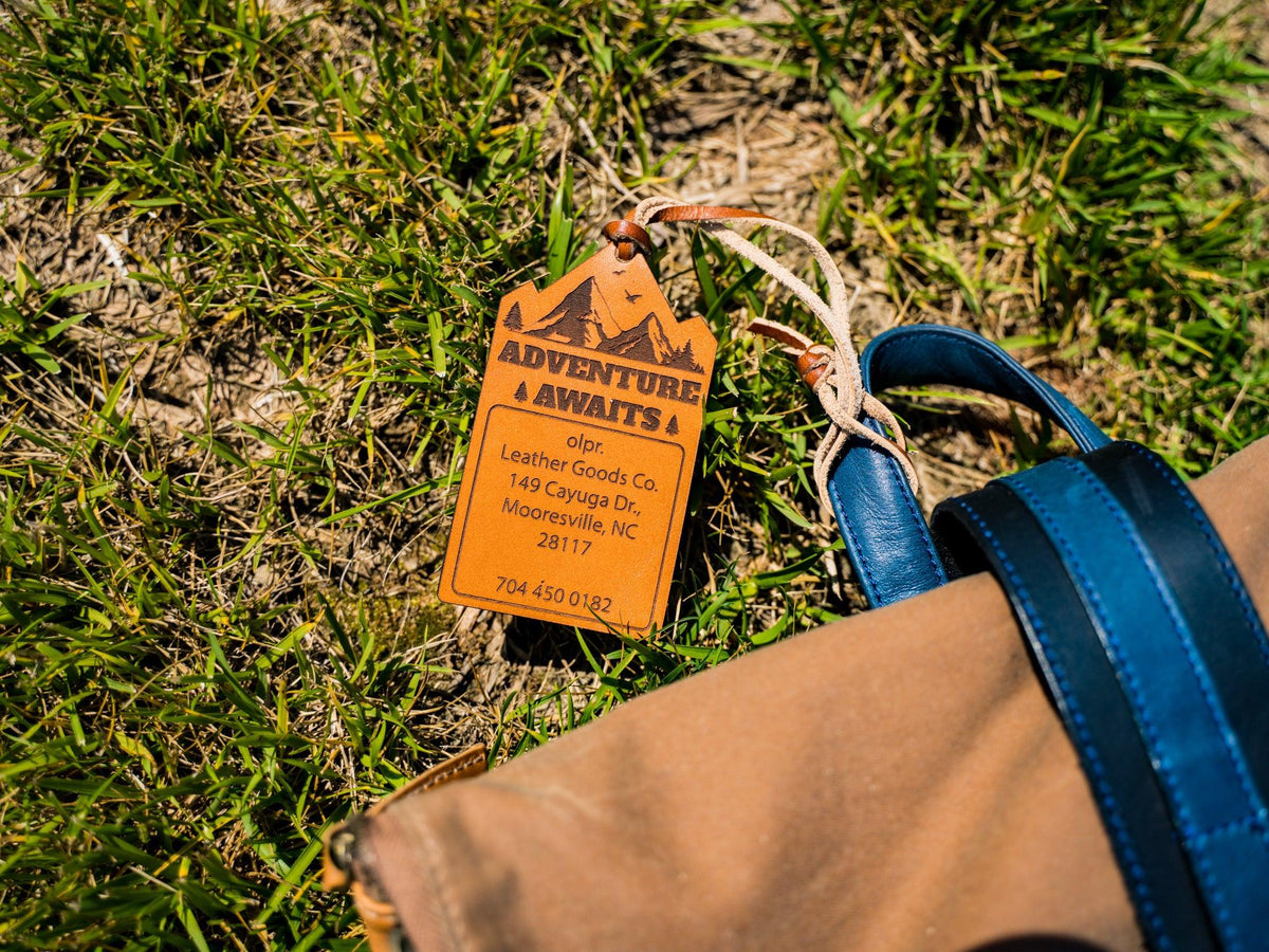 Milwaukee Leather Luggage Tag Adventure - Natural Travel Tag - olpr.