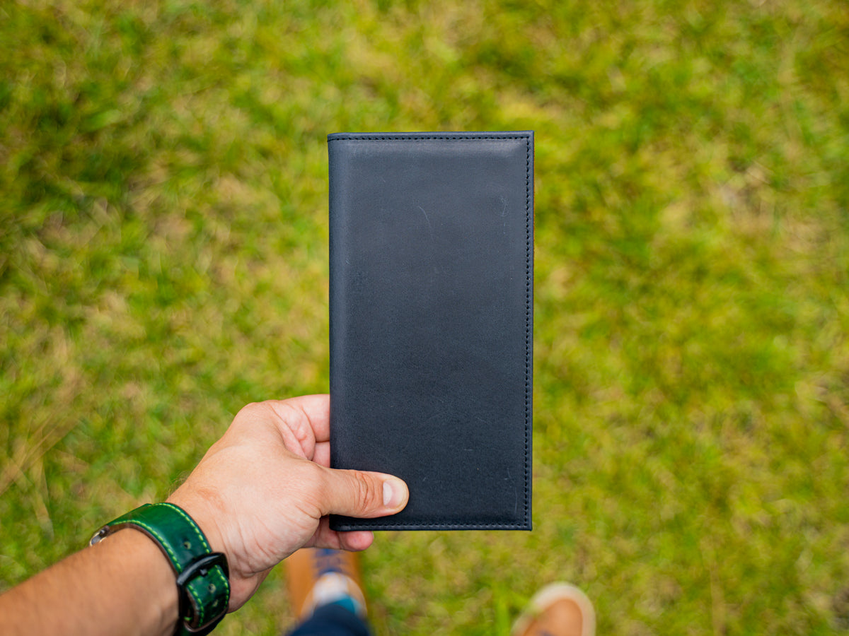Milwaukee Leather Checkbook Cover - Black Checkbook Covers - olpr.