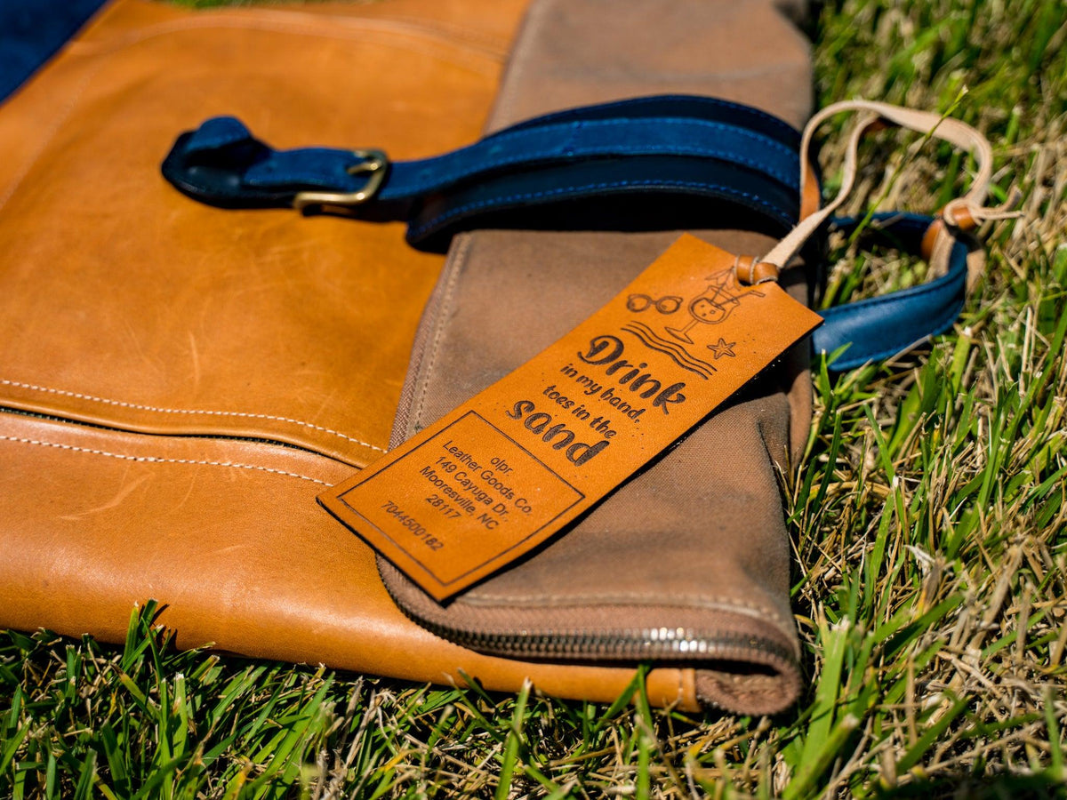 Milwaukee Leather Luggage Tag Drink - Natural Luggage Tags - olpr.
