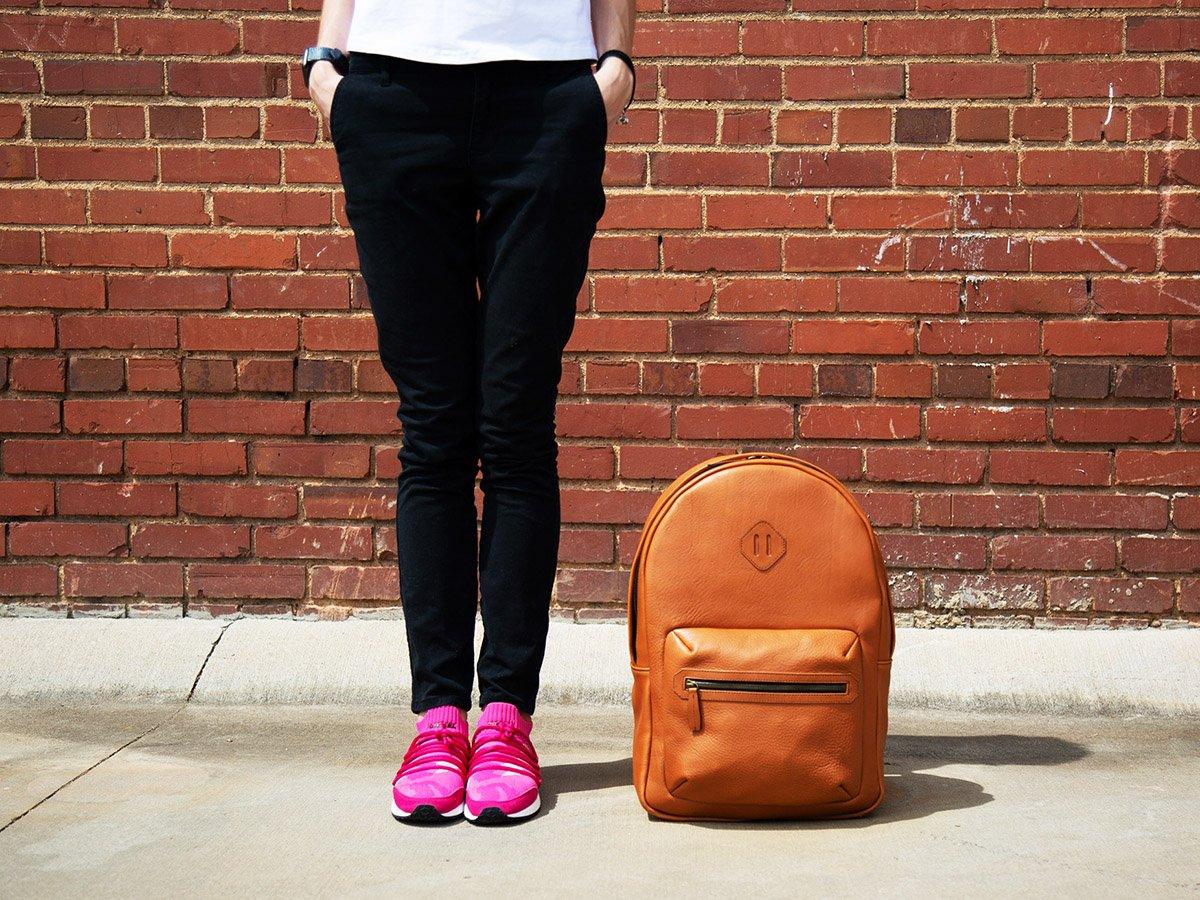 Italian Leather Backpack City - Brown Backpack - olpr.