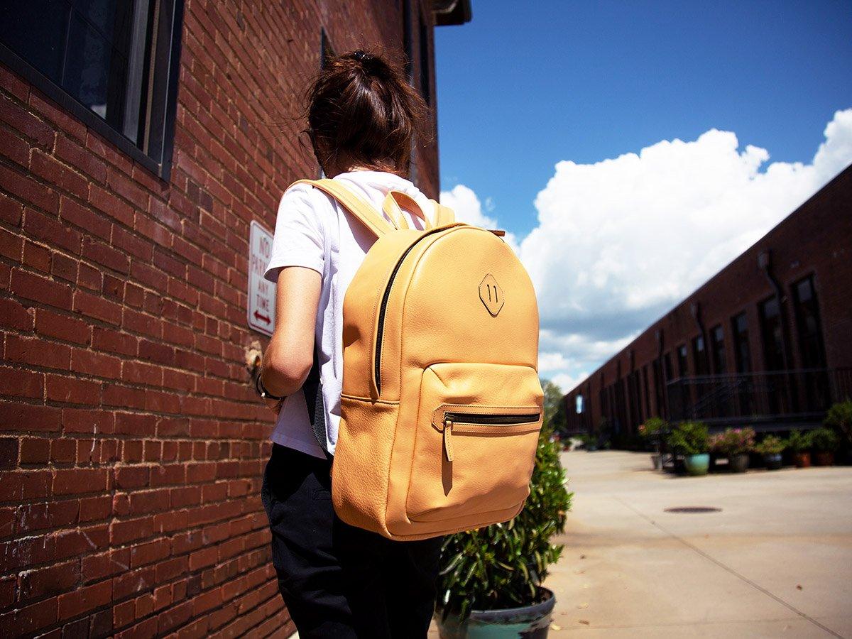 Italian Leather Backpack City - Cream Backpack - olpr.