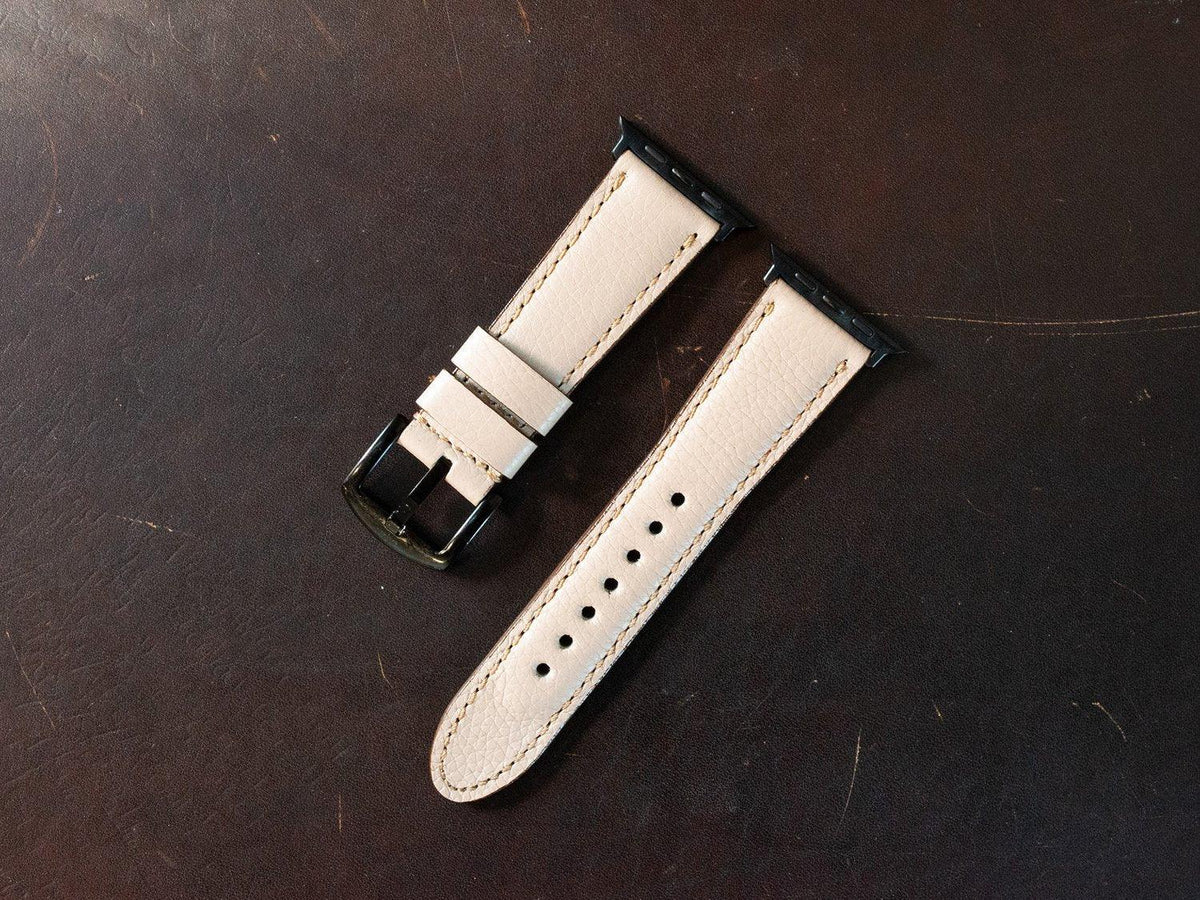 Italian Leather Apple Watch Band - Latte iWatch Strap - olpr.