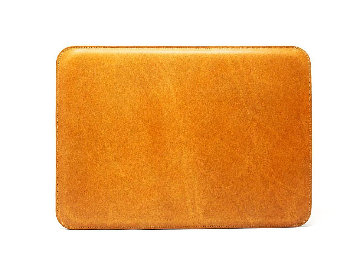 Vertical Leather Macbook Sleeve With Wool Lining - Natural Pro & Air Case - olpr.