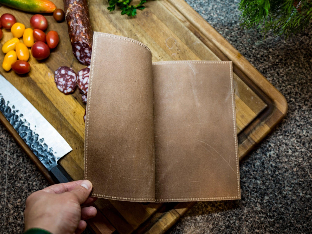 Milwaukee Leather Softcover Menu Holder - Natural Menu Cover - olpr.