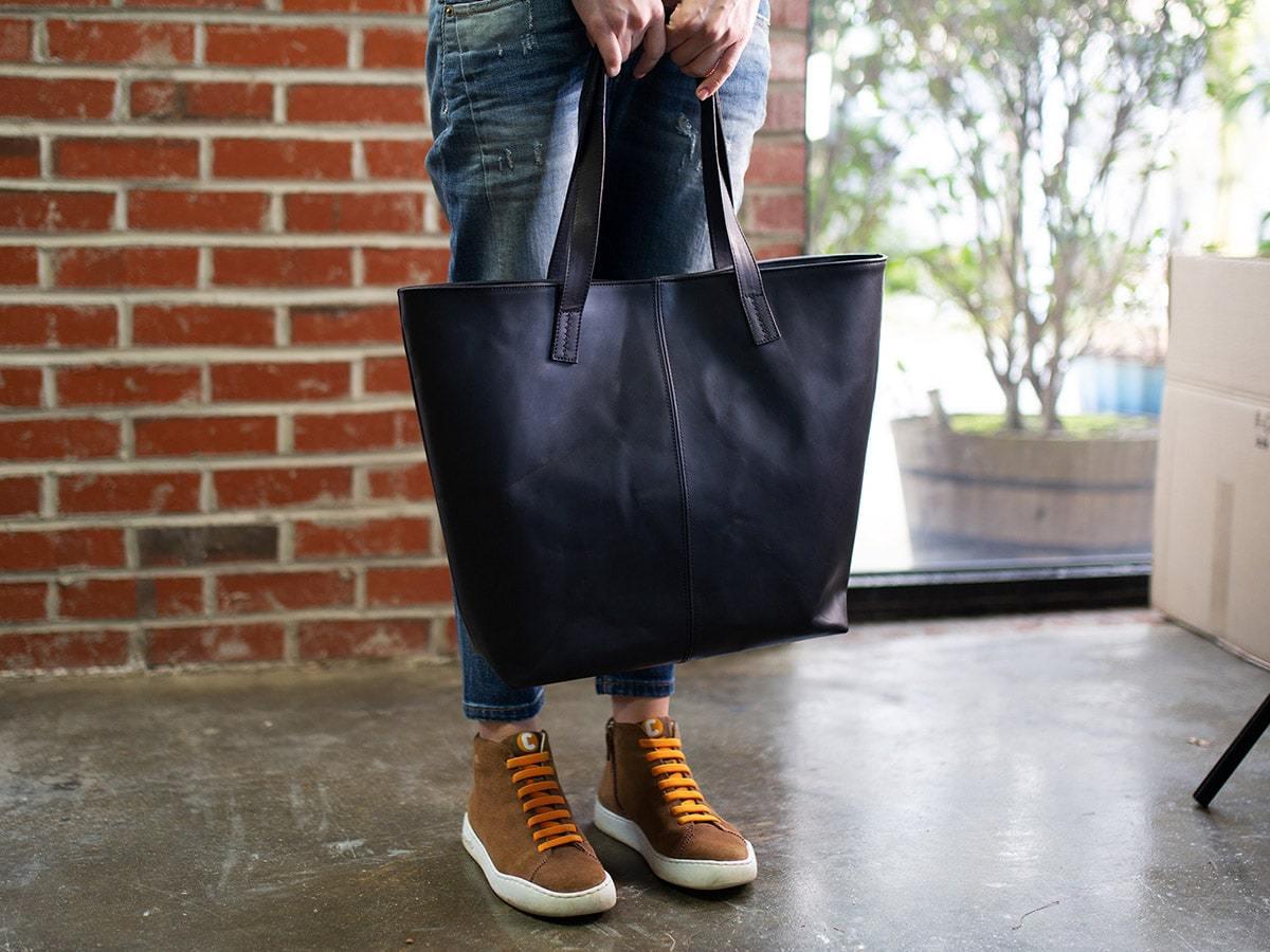 Leather Tote Bag Jess - Black Women Bag - olpr.