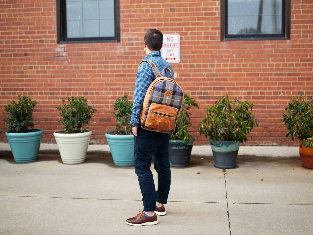 Harris Tweed Backpack City - Natural Backpack - olpr.