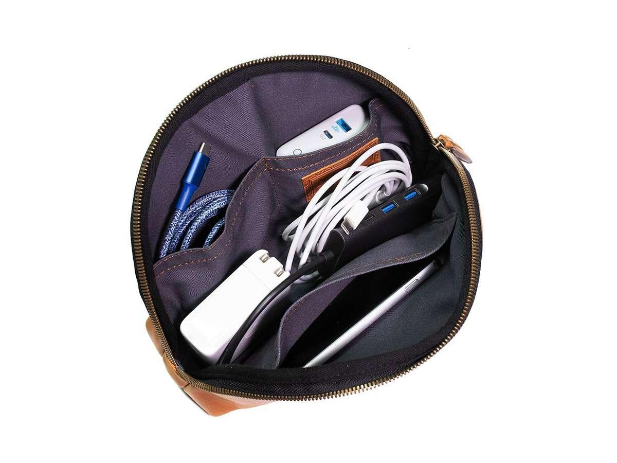 Milwaukee Leather Zipper Pouch - Black Toiletry Bag - olpr.