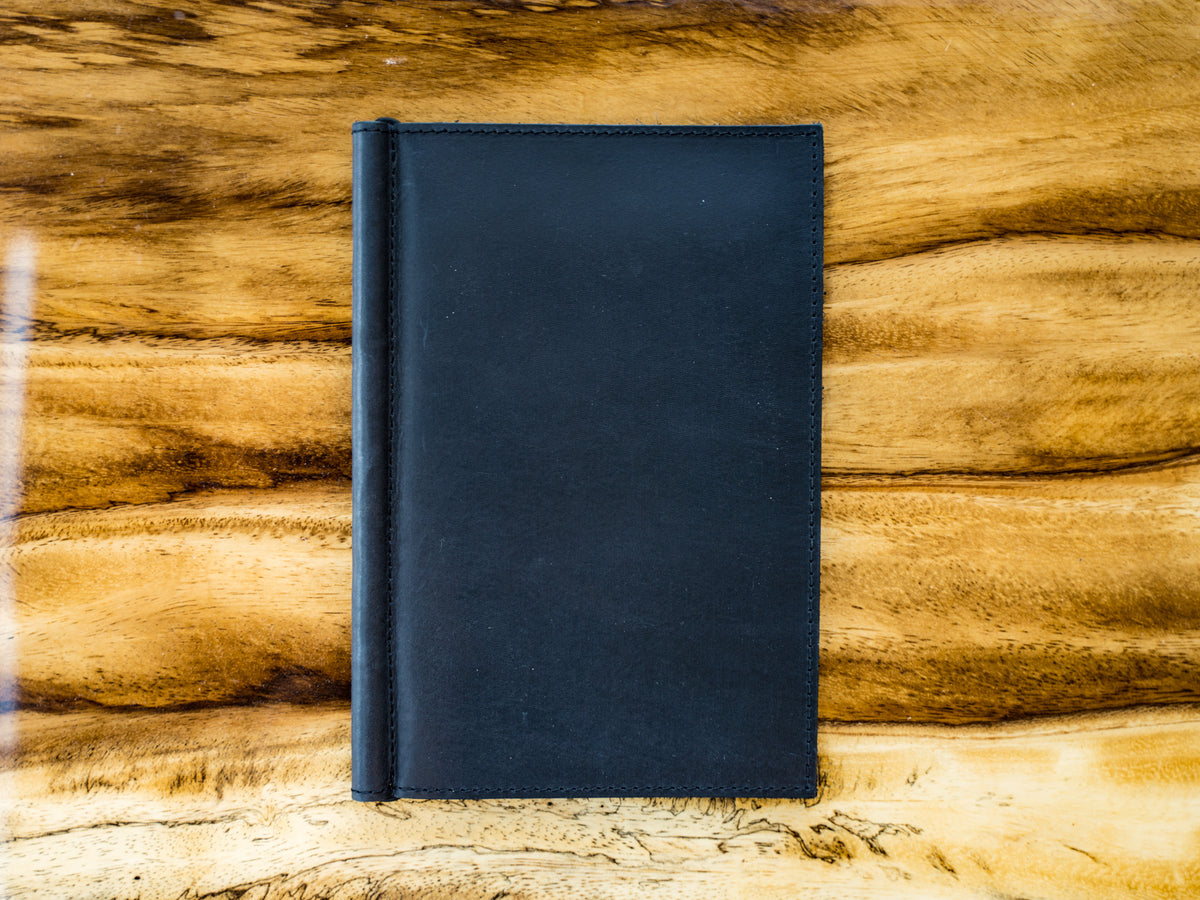 Milwaukee Leather Softcover Menu Holder - Black Menu Cover - olpr.