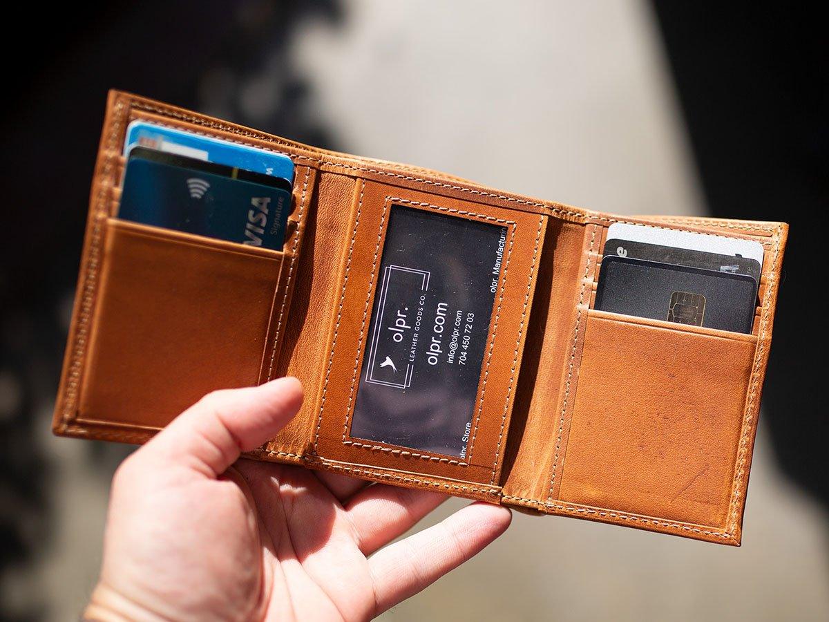 Milwaukee Leather Trifold Wallet - Natural Wallet - olpr.