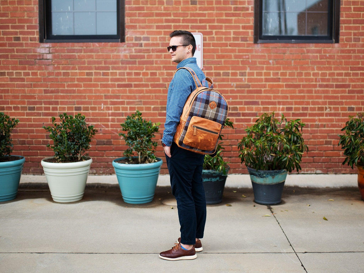 Harris Tweed Backpack City - Natural Backpack - olpr.