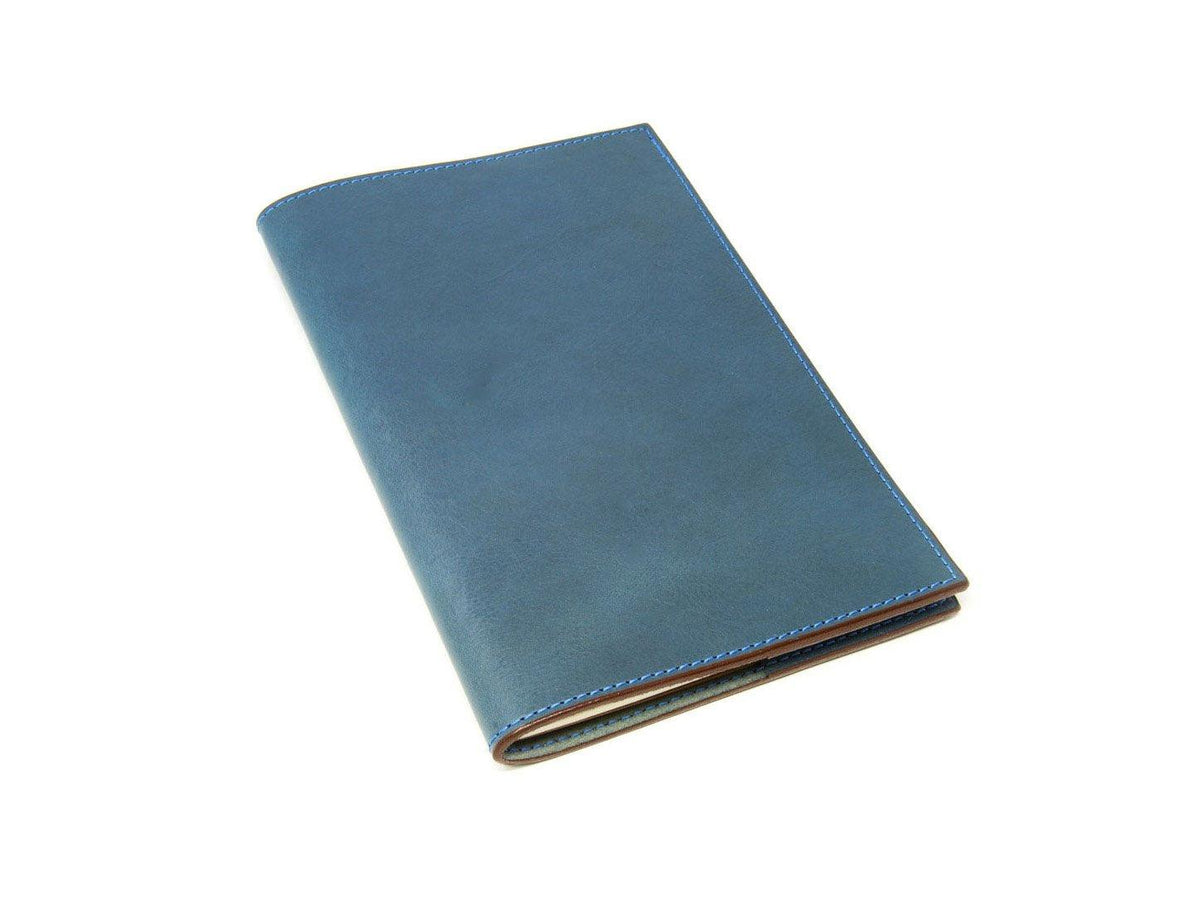 XL Italian Leather Notebook - Blue Notebook - olpr.