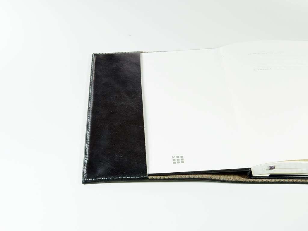 Horween Leather Moleskine Classic Notebook Cover - Black Journal - olpr.