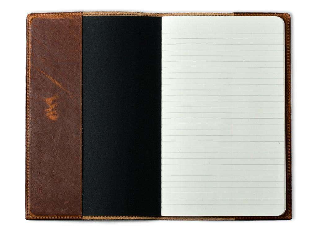Horween Leather Moleskine Cahier Notebook Cover - Chestnut Journal - olpr.