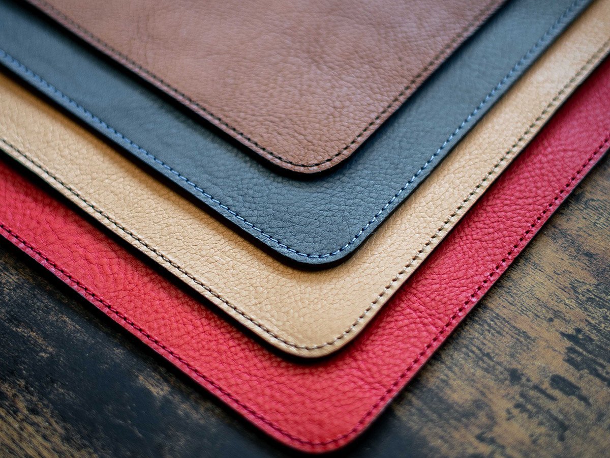 Italian Leather Table Mat - Brown Desk Pad - olpr.