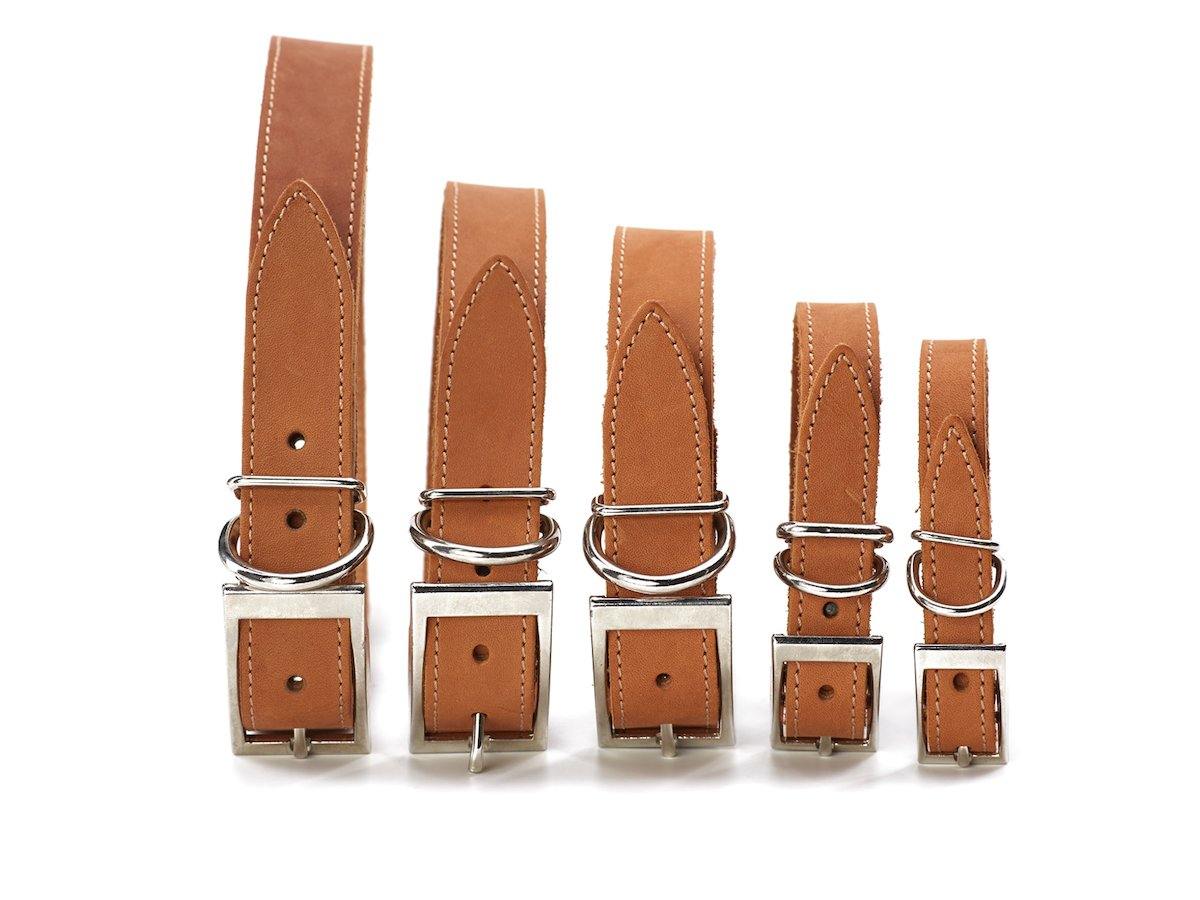Crazy Horse Leather Dog Collar - Wheat Pet collar - olpr.